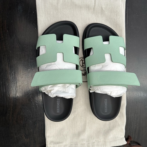 Hermes Chypre Sandal in Vert Jade size 37 - Picture 9 of 11
